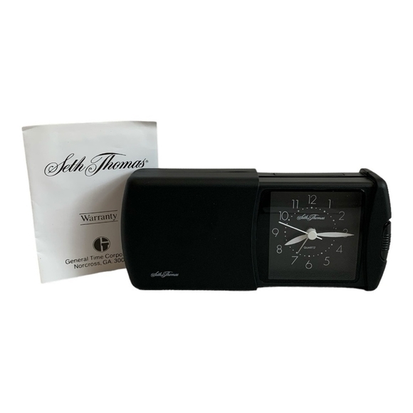 NIB Seth Thomas Clock Slidetime Watch Quartz Folding Travel Alarm Clock - Picture 3 of 5